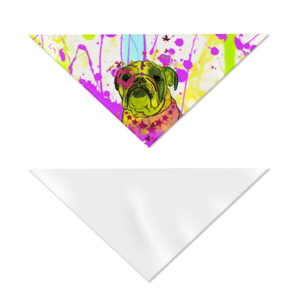 Hunde-Bandana Cindy - Popart Hundedesign, 100 % Polyester, 70x30 cm, verstellbar, waschbar